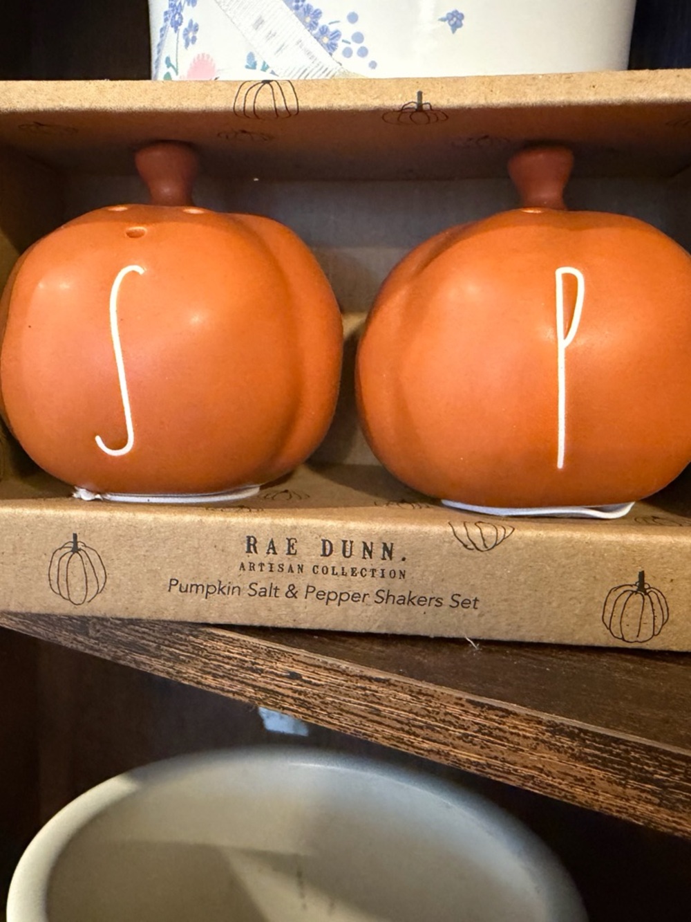 Rae Dunn Orange Pumpkin Salt & Pepper Shaker Set
